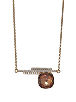 Collier Plaqué Or Oxydes de Zirconium et Cristal Spark | UB Bijoux