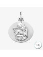 Médaille De Baptême Ange Argent Ovale | UB Bijoux