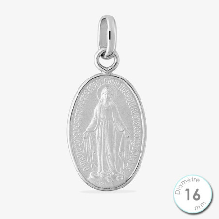 Médaille De Baptême Vierge Miraculeuse Argent | UB Bijoux