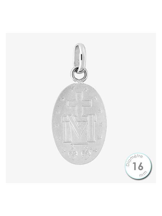 Médaille De Baptême Vierge Miraculeuse Argent | UB Bijoux