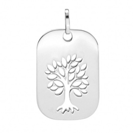 Médaille Arbre de Vie Ajourée Rectangulaire | UB Bijoux