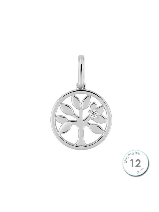 Médaille Arbre de Vie Ajourée Argent Oxyde de Zirconium | UB Bijoux