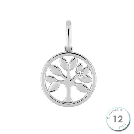 Médaille Arbre de Vie Ajourée Argent Oxyde de Zirconium | UB Bijoux