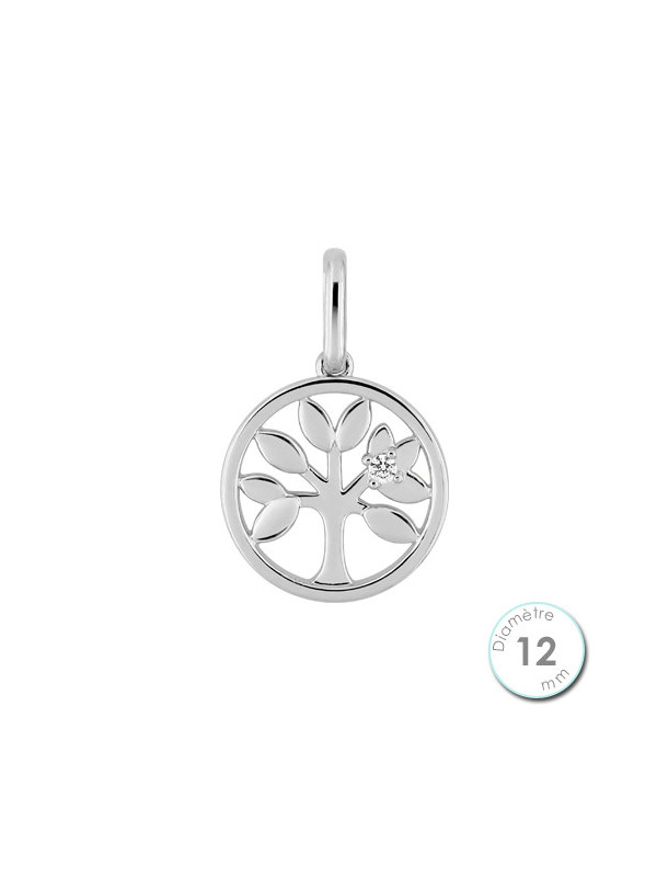 Médaille Arbre de Vie Ajourée Argent Oxyde de Zirconium | UB Bijoux