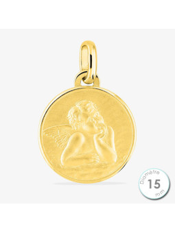 Médaille De Baptême Ange Plaqué Or | UB Bijoux