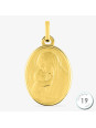 Médaille De Baptême Vierge à l'Enfant Plaqué Or | UB Bijoux