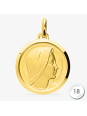 Médaille De Baptême Vierge Plaqué Or | UB Bijoux