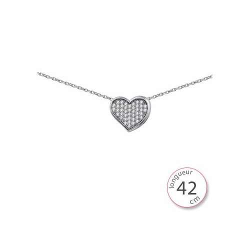 Collier Argent coeur 