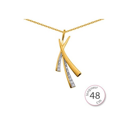 Collier plaqué or - 002090