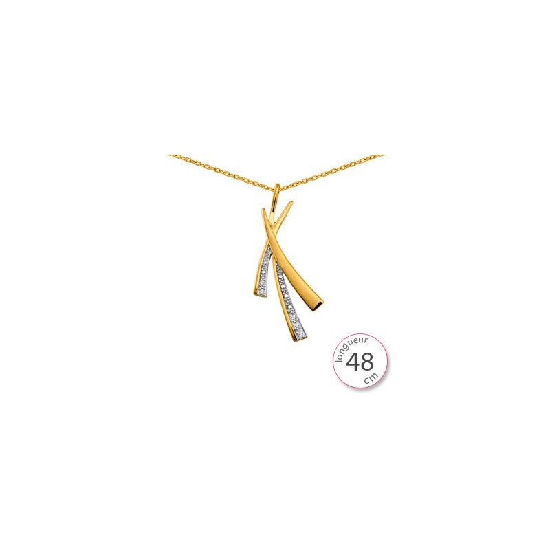 Collier plaqué or - 002090