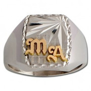 Chevalière Or blanc - Bijou Artisanal d'Excellence pour Homme et Femme