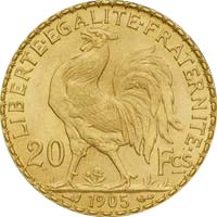 Pièce de 20 francs en or Coq